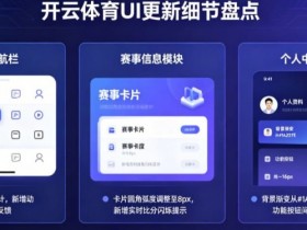 【球盟会】盘点开云体育那些令人惊艳的UI更新细节