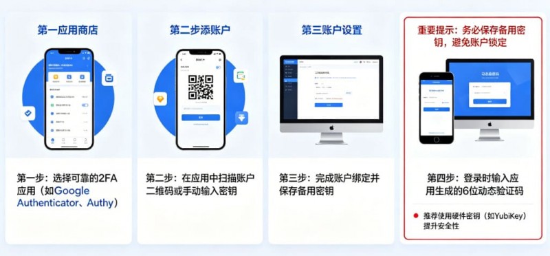 【球盟会】如何设置高强度的账户二次验证(2FA)
