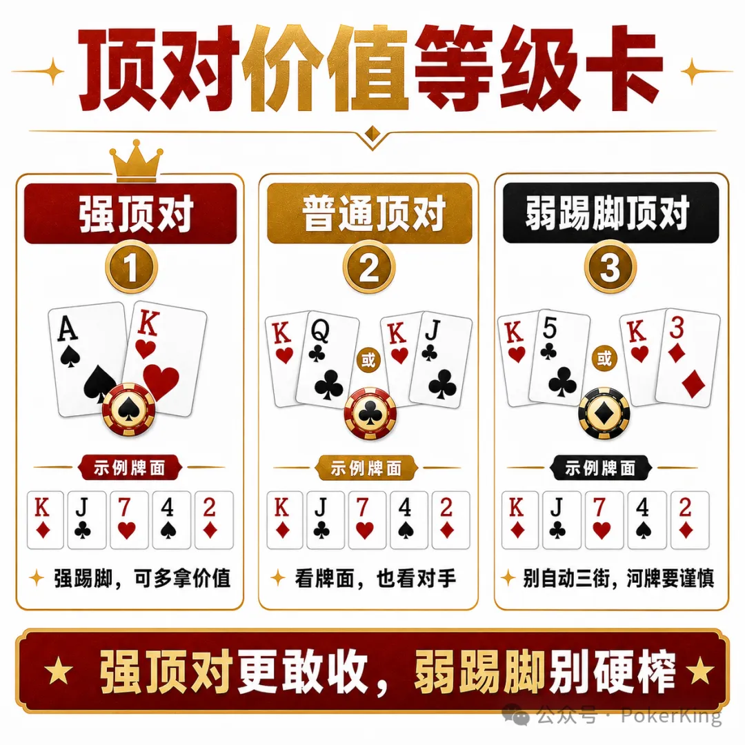 【EV扑克】中了顶对,到底该下几条街?别一把就软了